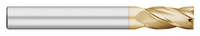0.5000" (1/2) Cutter DIA x 1.0000" (1) Length of Cut Carbide Square End Mill, 4 Flutes, TiN Coated