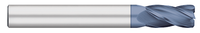 0.2500" (1/4) Cutter DIA x 0.0100" Radius x 1.0000" (1) Length of Cut Carbide Corner Radius End Mill, 4 Flutes, AlTiN Coated