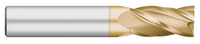0.3750" (3/8) Cutter DIA x 0.6250" (5/8) Length of Cut Carbide Square End Mill, 4 Flutes, TiN Coated