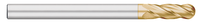 0.8750" (7/8) Cutter DIA x 3.0000" (3) Length of Cut Carbide Ball End Mill, 4 Flutes, TiN Coated
