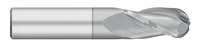 0.1719" (11/64) Cutter DIA x 0.6250" (5/8) Length of Cut Carbide Ball End Mill, 3 Flutes, TiCN Coated