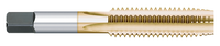 5/8-18 Size x 1.8125" (1-13/16) Thread Length x H3 Limit x 0.4800" Shank DIA, High Speed Steel Hand Tap - Left Hand, 4 Flutes, TiN Coated