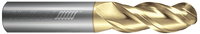 3 FL - Ball - 40° Helix - 0.3750" (3/8) Cutter DIA x 0.3750" (3/8) Shank DIA x 1.5000" (1-1/2) LOC x 3.5000" (3-1/2) OAL  - ZPLUS Coated