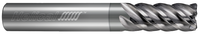 5 FL - Corner Radius - 0.2500" (1/4) Cutter DIA x 0.2500" (1/4) Shank DIA x 0.0300" Radius x 0.5000" (1/2) LOC x 2.5000" (2-1/2) OAL  - NPLUS Coated
