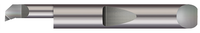0.0550" (1.4 mm) Min Bore DIA x 0.150" Max Bore Depth x 0.0050" Projection x 0.1875" (3/16) Shank DIA x 1.50" (1-1/2) Overall Length x 0.002" Corner Radius  - Carbide Quick Change - Top Rake Boring Standard Right Hand