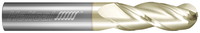 3 FL - Ball - 0.3750" (3/8) Cutter DIA x 0.3750" (3/8) Shank DIA x 0.7500" (3/4) LOC x 2.5000" (2-1/2) OAL  - ZPLUS Coated