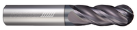4 FL - Ball - 3.000 mm Cutter DIA x 6.000 mm Shank DIA x 9.000 mm LOC x 63.000 mm OAL  - APLUS Coated