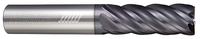 5 FL - Corner Radius - 3.000 mm Cutter DIA x 6.000 mm Shank DIA x 0.500 mm Radius x 4.500 mm LOC x 63.000 mm OAL  - APLUS Coated