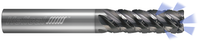 5 FL - Corner Radius - 0.5000" (1/2) Cutter DIA x 0.5000" (1/2) Shank DIA x 0.0300" Radius x 1.6250" (1-5/8) LOC x 4.0000" (4) OAL  - NPLUS Coated, 89952