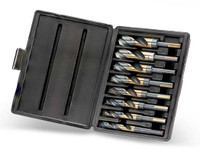 DRILL SET 9/16, 5/8, 11/16, 3/4. 13/16, 7/8, 15/16 and 1" 8PC, B&G, S&D(1/2SHK), MS99313