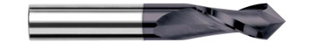 0.3750 (3/8)" CUTTER DIA X 0.8750 (7/8)" LOC X 120Â° INCLUDED - 2 FL - TIB2 COATED, 12924-C8  HARVEY TOOL  SKU HARTO1-12924-C8