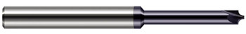 0.0150 (1/64)" RADIUS X 0.0200 (.5 MM)" PILOT DIA X 0.5000 (1/2)" REACH - 5Â° FLARE - 2 FL - ALTIN COATED, 57515-C3  HARVEY TOOL  SKU HARTO1-57515-C3