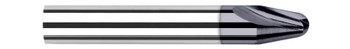 0.0930 (3/32)" RADIUS X 0.3170" LOC X 15° PER SIDE - 2 FL - ALTIN COATED, 75106-C3