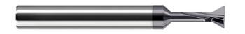 0.1250 (1/8)" CUTTER DIA X 0.0100" RADIUS X 0.1250 (1/8)" NECK LENGTH X 20Â° INCLUDED - 2 FL - ALTIN COATED, 877408-C3  HARVEY TOOL  SKU HARTO1-877408-C3