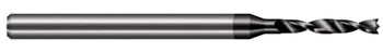 0.889 MM DRILL DIA X 6.000 mm" FLUTE LENGTH - 2 FL - AMORPHOUS DIAMOND COATED, BSW0350-C4  HARVEY TOOL  SKU HARTO1-BSW0350-C4