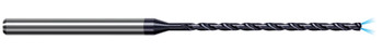 1.587 MM DRILL DIA X 34.500 MM FLUTE LENGTH - 2 FL - ALTIN COATED, CXZ0625-C3  HARVEY TOOL  SKU HARTO1-CXZ0625-C3