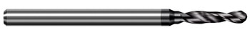 0.800 MM DRILL DIA X 5.400 MM FLUTE LENGTH - 2 FL - AMORPHOUS DIAMOND COATED, DDA0315-C4  HARVEY TOOL  SKU HARTO1-DDA0315-C4
