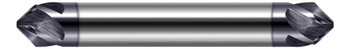 0.3750" (3/8) Shank DIA x 45° per side  DE- 4 Helical FL - AlTiN Coated