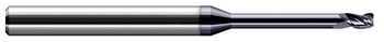 3 FL - 0.1406" (9/64) Cutter DIA x 0.0300" Radius x 0.2200" LOC x 1.1250" (1-1/8) Reach - AlTiN Coated  HARVEY TOOL  SKU HARTO1-42409-C3