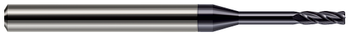 4 FL - 0.1406" (9/64) Cutter DIA x 0.0100" Radius x 0.4220" (27/64) LOC x 1.1250" (1-1/8) Reach - AlTiN Coated  HARVEY TOOL  SKU HARTO1-877709-C3