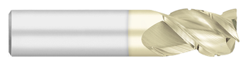 3 FL - 0.2500" (1/4) Cutter DIA x 0.0150" (1/64) Radius x 0.5000" (1/2) LOC  - ZrN Coated