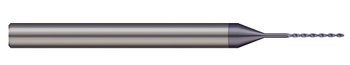 0.0260" Drill DIA x 0.275" Flute Length - AlTiN Coated  MICRO 100  SKU MIC100-DR02-0260X
