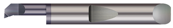 Quick Change - Right Hand - 0.2160" Min Bore DIA x 0.375" (3/8) Max Bore Depth x 0.0300" Projection x 2.00" (2) OAL x 0.006" Corner Radius - AlTiN Coated  MICRO 100  SKU MIC100-QBT6-200375X