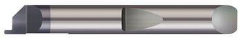 Quick Change - Right Hand - 0.1870" (3/16) Min Bore DIA x 0.500" (1/2) Max Bore Depth x 0.0620" (1/16) Tooth Width x 0.1000" Projection x 1.50" (1-1/2) OAL x 0.0030" Radius - AlTiN Coated  MICRO 100  SKU MIC100-QFGC3-187-062-100X