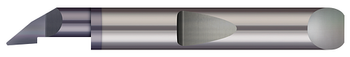 Quick Change - Right Hand - 0.0900" Min Bore DIA x 0.250" (1/4) Max Bore Depth x 0.0100" Projection x 1.50" (1-1/2) OAL x 0.005" Corner Radius - AlTiN Coated  MICRO 100  SKU MIC100-QPF5-080250X