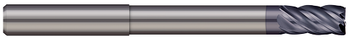 5 FL - 0.5000" (1/2) Cutter DIA x 0.125" (1/8) Radius x 1.000" (1) LOC x 4.500" (4-1/2) Reach - nACRoÂ® Coated  MICRO 100  SKU MIC100-VLR-500-5-125K