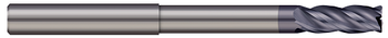 4 FL - 6.000 mm Cutter DIA x 0.50 mm Radius x 8.00 mm LOC x 30.00 mm Reach - AlTiN Coated  MICRO 100  SKU MIC100-VLRM-060-4X