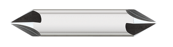 0.1875" (3/16) Shank DIA x 60Â° Included Angle x 2.0000" (2) Overall Length x 0.0580" Tip DIA Carbide Countersink DE, 4 Flutes, Uncoated  TITAN USA  SKU TITUS1-CS36101