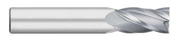 0.5000" (1/2) Cutter DIA x 1.0000" (1) Length of Cut Carbide Square End Mill, 4 Flutes, Uncoated