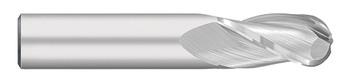 0.0156" (1/64) Cutter DIA x 0.0313" Length of Cut Carbide Ball End Mill, 3 Flutes, Uncoated