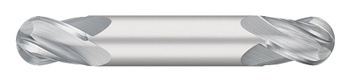 0.1250" (1/8) Cutter DIA x 0.2500" (1/4) Length of Cut Carbide Ball End Mill, 4 Flutes, Uncoated  TITAN USA  SKU TITUS1-TC14608