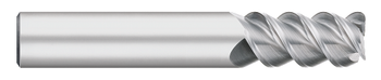 0.3750" (3/8) Cutter DIA x 0.0200" Radius x 1.0000" (1) Length of Cut Carbide Corner Radius End Mill, 3 Flutes, Uncoated  TITAN USA  SKU TITUS1-TC30624