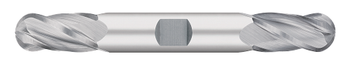 0.2500" (1/4) Cutter DIA x 0.6250" (5/8) Length of Cut Carbide Ball End Mill, 4 Flutes, Uncoated  TITAN USA  SKU TITUS1-TC13516
