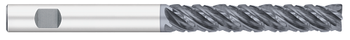0.7500" (3/4) Cutter DIA x 0.0600" Radius x 4.0000" (4) Length of Cut Carbide Variable Index Corner Radius End Mill Chipbreaker, 5 Flutes, ALCRO-Max Coated  TITAN USA  SKU TITUS1-TC13424