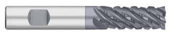 0.5000" (1/2) Cutter DIA x 1.2500" (1-1/4) Length of Cut Carbide Variable Index Square End Mill Chipbreaker, 6 Flutes, ALCRO-Max Coated  TITAN USA  SKU TITUS1-TC13436