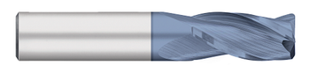 0.1250" (1/8) Cutter DIA x 0.0050" Radius x 0.5000" (1/2) Length of Cut Carbide Corner Radius End Mill, 3 Flutes, AlTiN Coated  TITAN USA  SKU TITUS1-TC16700