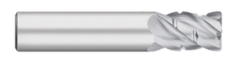 0.1250" (1/8) Cutter DIA x 0.0100" Radius x 0.7500" (3/4) Length of Cut Carbide Corner Radius Rougher, 4 Flutes, Uncoated  TITAN USA  SKU TITUS1-TC29770