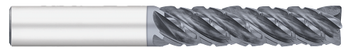 0.3750" (3/8) Cutter DIA x 0.0600" Radius x 1.2500" (1-1/4) Length of Cut Carbide Variable Index Corner Radius End Mill Chipbreaker, 5 Flutes, ALCRO-Max Coated  TITAN USA  SKU TITUS1-TC13384