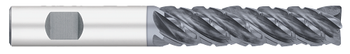 0.6250" (5/8) Cutter DIA x 0.0600" Radius x 2.2500" (2-1/4) Length of Cut Carbide Variable Index Corner Radius End Mill Chipbreaker, 5 Flutes, ALCRO-Max Coated  TITAN USA  SKU TITUS1-TC13396