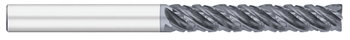 0.2500" (1/4) Cutter DIA x 0.0150" (1/64) Radius x 1.5000" (1-1/2) Length of Cut Carbide Variable Index Corner Radius End Mill Chipbreaker, 5 Flutes, ALCRO-Max Coated  TITAN USA  SKU TITUS1-TC13401