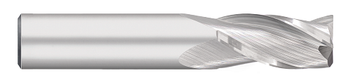 0.5000" (1/2) Cutter DIA x 0.0900" Radius x 1.0000" (1) Length of Cut Carbide Corner Radius End Mill, 3 Flutes, Uncoated  TITAN USA  SKU TITUS1-TC15734