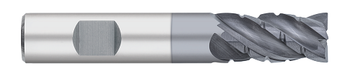 0.5000" (1/2) Cutter DIA x 0.0600" Radius x 1.0000" (1) Length of Cut Carbide Variable Index Corner Radius End Mill Chipbreaker, 4 Flutes, ALCRO-Max Coated