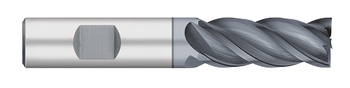 1.0000" (1) Cutter DIA x 1.5000" (1-1/2) Length of Cut Carbide Variable Index Square End Mill, 4 Flutes, ALCRO-Max Coated