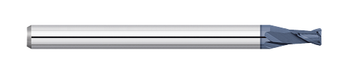 0.0900" Cutter DIA x 0.0150" (1/64) Radius x 0.1350" Length of Cut Carbide Corner Radius End Mill, 2 Flutes, AlTiN Coated