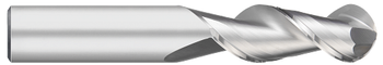 0.1250" (1/8) Cutter DIA x 0.7500" (3/4) Length of Cut Carbide Ball End Mill for Aluminum, 2 Flutes, Uncoated  TITAN USA  SKU TITUS1-TC63070