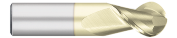 0.2500" (1/4) Cutter DIA x 0.7500" (3/4) Length of Cut Carbide Ball End Mill for Aluminum, 2 Flutes, Zrn Coated  TITAN USA  SKU TITUS1-TC63087